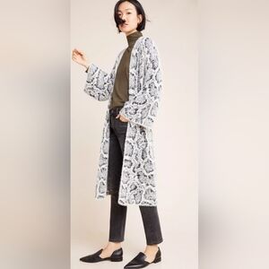 Anthropologie Black and White Patterned Sweater